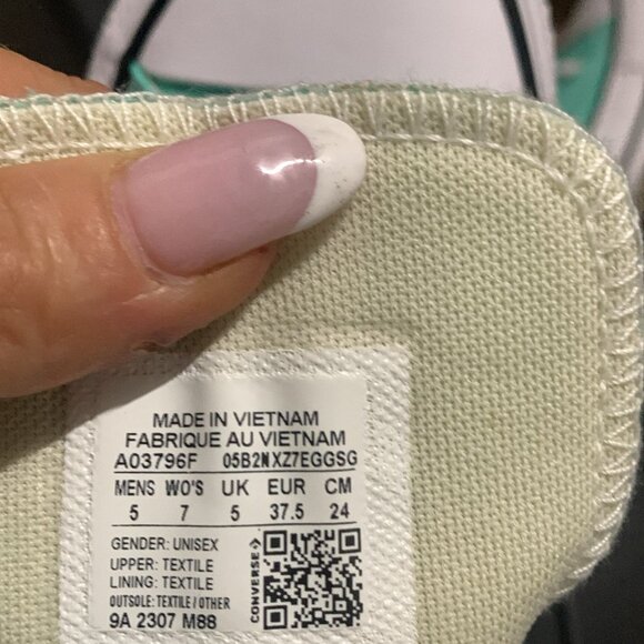 Converse Ctas High Top Women's Shoes Canvas Green Sneakers Skateboarding A03796F - Picture 10 of 11